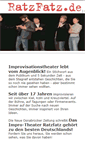 Mobile Screenshot of improtheater-ratzfatz.de
